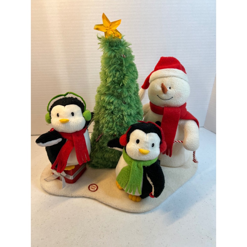 Hallmark Jingle Pals Animated Musical Penguins Snowman Christmas Tree Plush READ